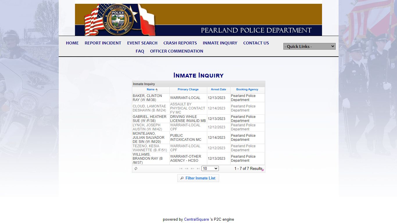 Pearland Police Department P2C